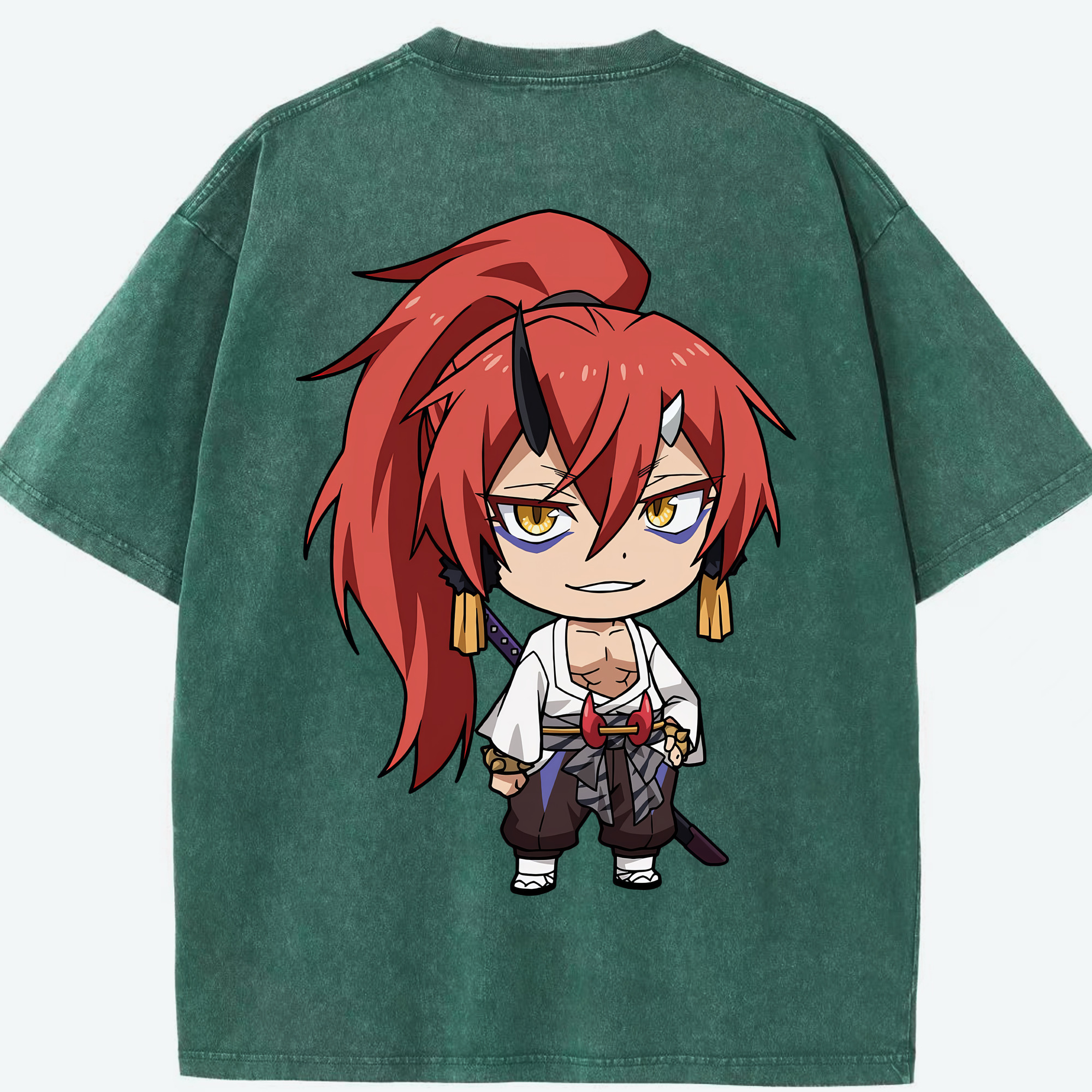 （画像用） 転スラ Regarding Reincarnated to Slime 綿100% ヴィンテージ風 半袖Tシャツ（背面プリント）
